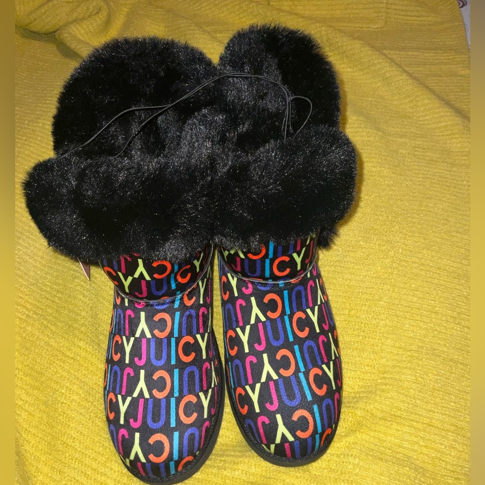 Juicy Couture Multicolor Fur Boots